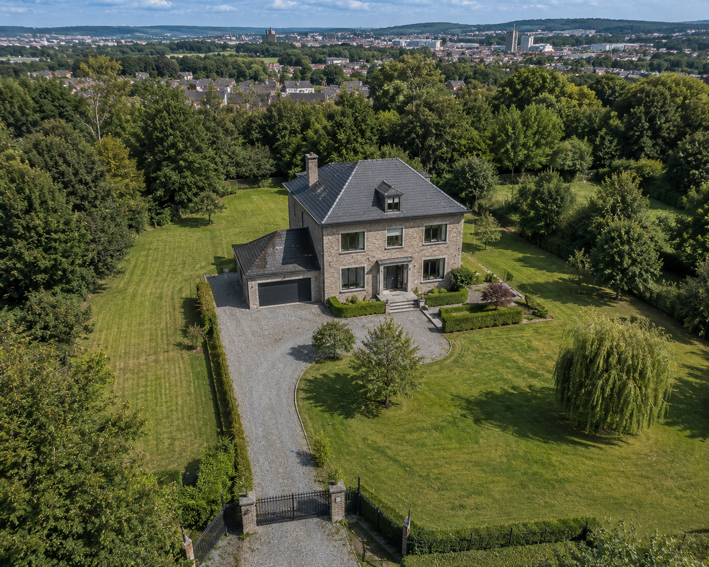 vue aérienne immobilier à Charleroi